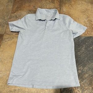 light blue lululemon men’s button up shirt
